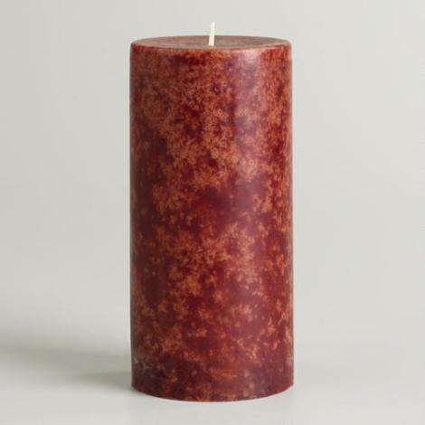 368214_INDONESIAN TEAK MOTTLED CANDLE 3X6